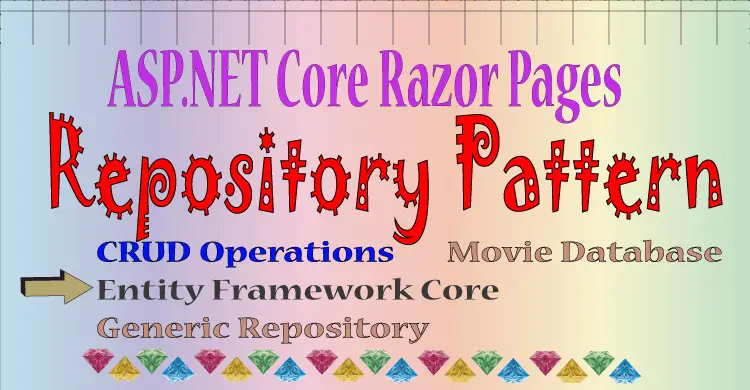 ASP.NET Core Razor Pages : CRUD Operations with Repository Pattern and Entity Framework Core