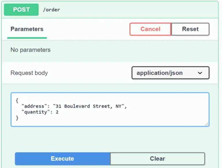 creating order record