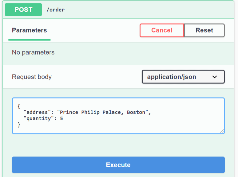 order json microserivice