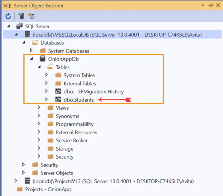 database ef core