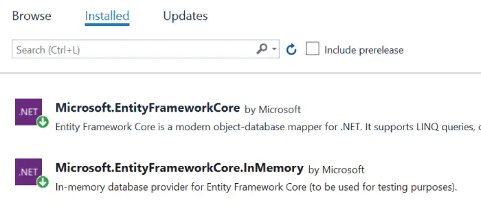 in-memory database