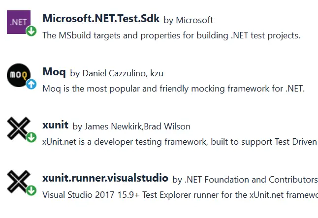 xUnit Mock Packages