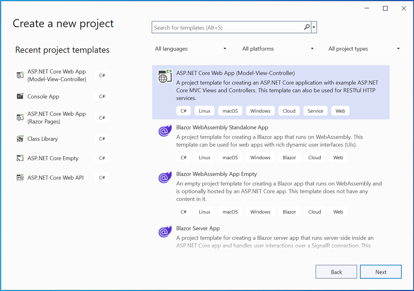 ASP.NET Core Web APP MVC