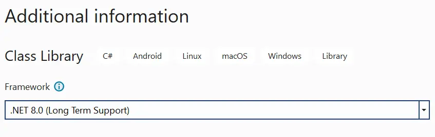class library .NET 8.0