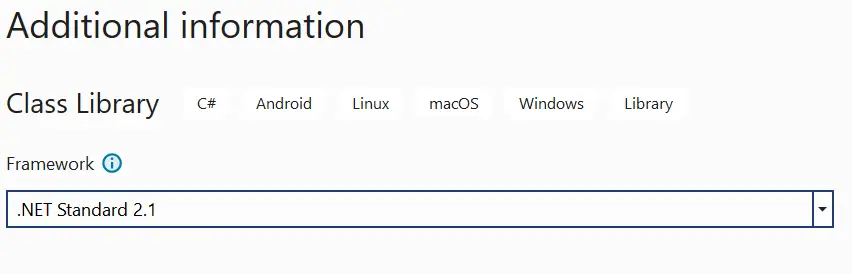 .NET Standard Class Library